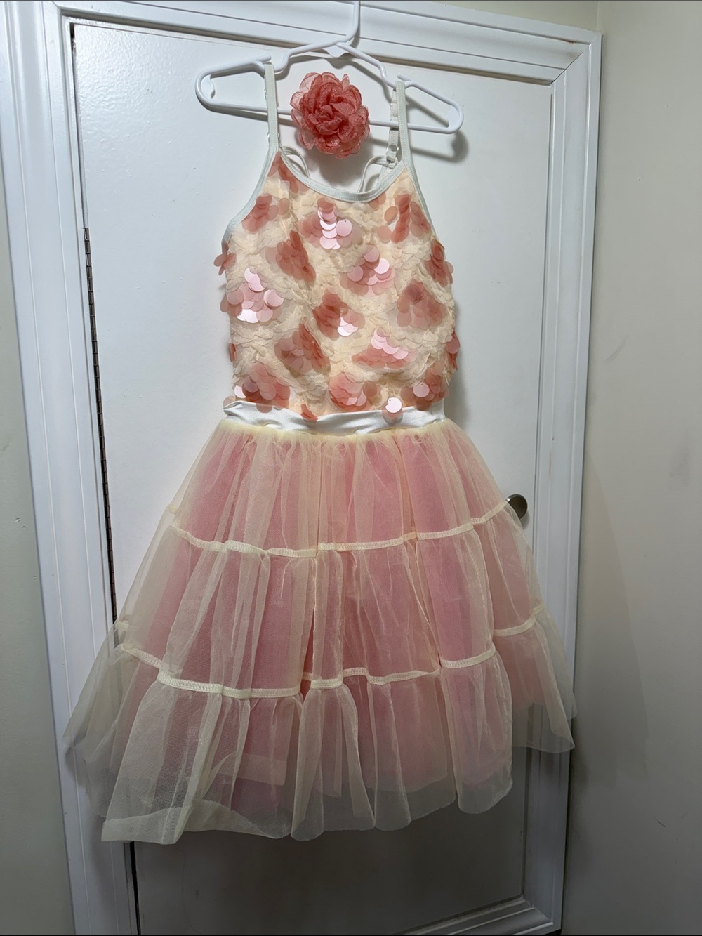 Laylas- Honesty-Pink Floral Sequin Tulle Ballet Costume-Large Child